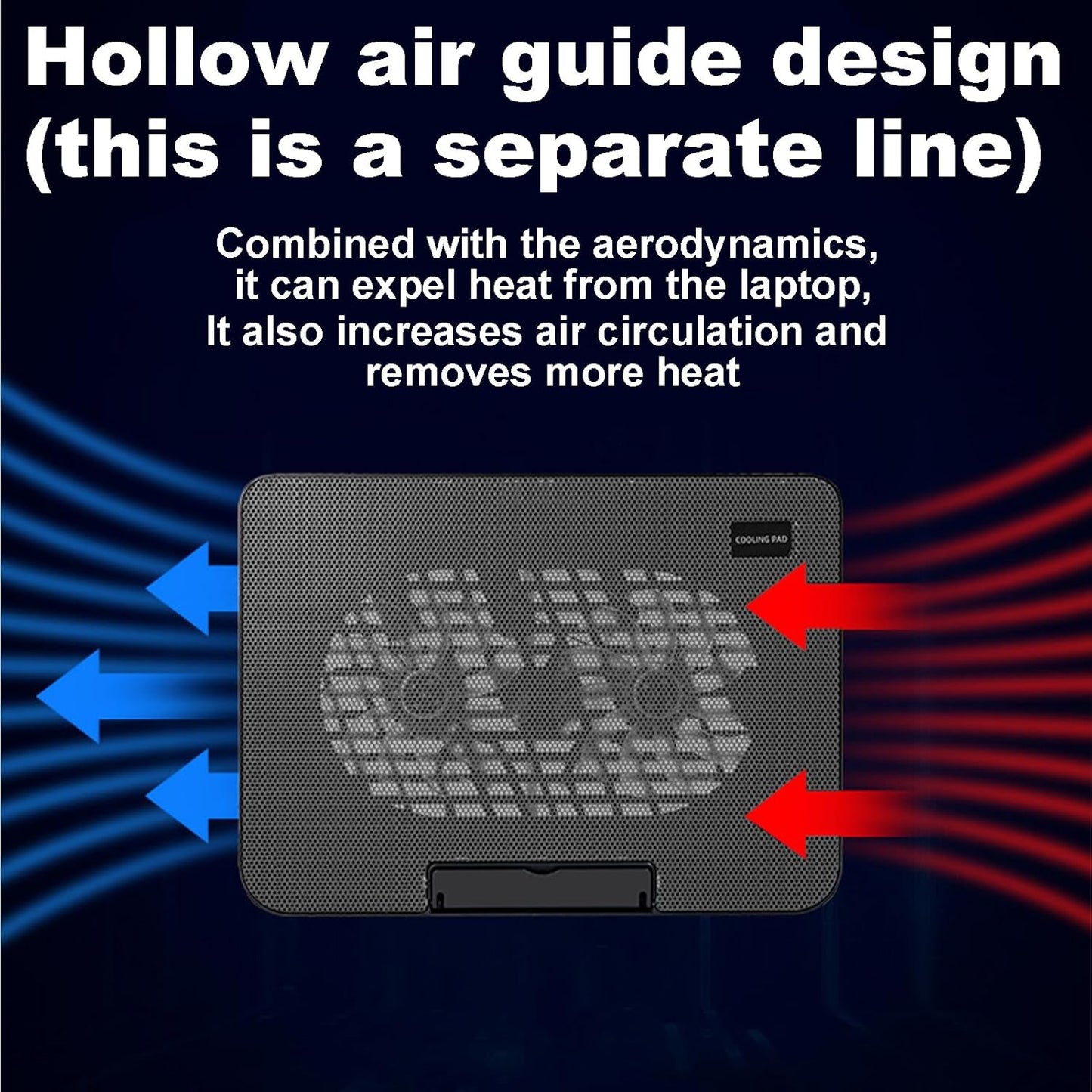 Computer Cooling Pad,15.6inch Notebook Cooler Pad | Notebook Cooler Pad, Laptop Cooler Stand, Silent Laptop Cooling Holder for Avoid Overheating, Laptop Cooling