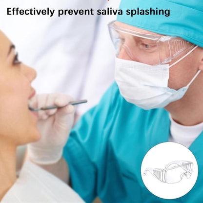 6 Pairs Clear Safety Glasses Over Eyeglasses Goggles Clear Glasses Anti- Fog/Scratch Eye Protection Polycarbonate Protective Eyewear Safety Goggles For Shooting, Lab, Outdoor, Workplaces