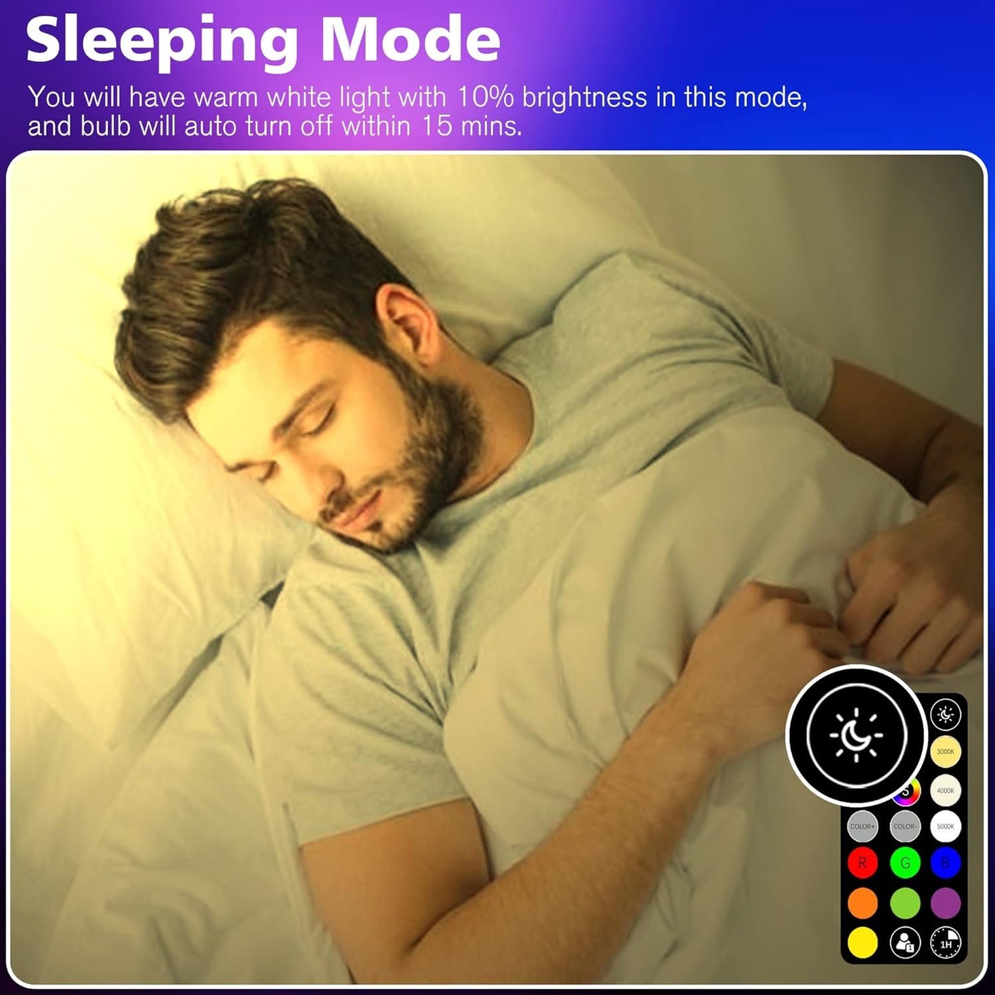 FTL RGB Colour Changing LED Bulb with Remote Control, B22 Bayonet Light Bulb 5W 40W Equivalent Dimmable, A50 Multicolour Light Bulb for Home Decoration Party Mood Lighting 6-Pack