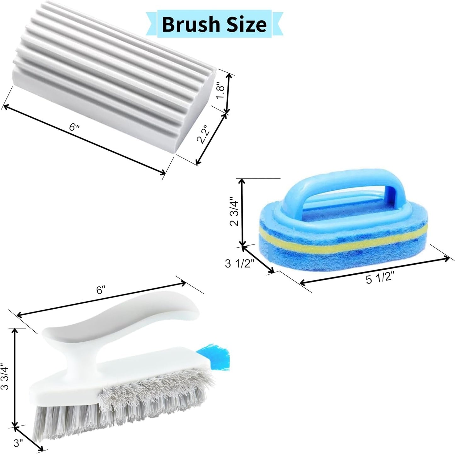 Cleaning Supplies Scrub Brushes for Crevice Brush Cleaning Brushes Scrubber Dust Sponge Tools Cleaning Essentials Set of 10 Cleaning Brush