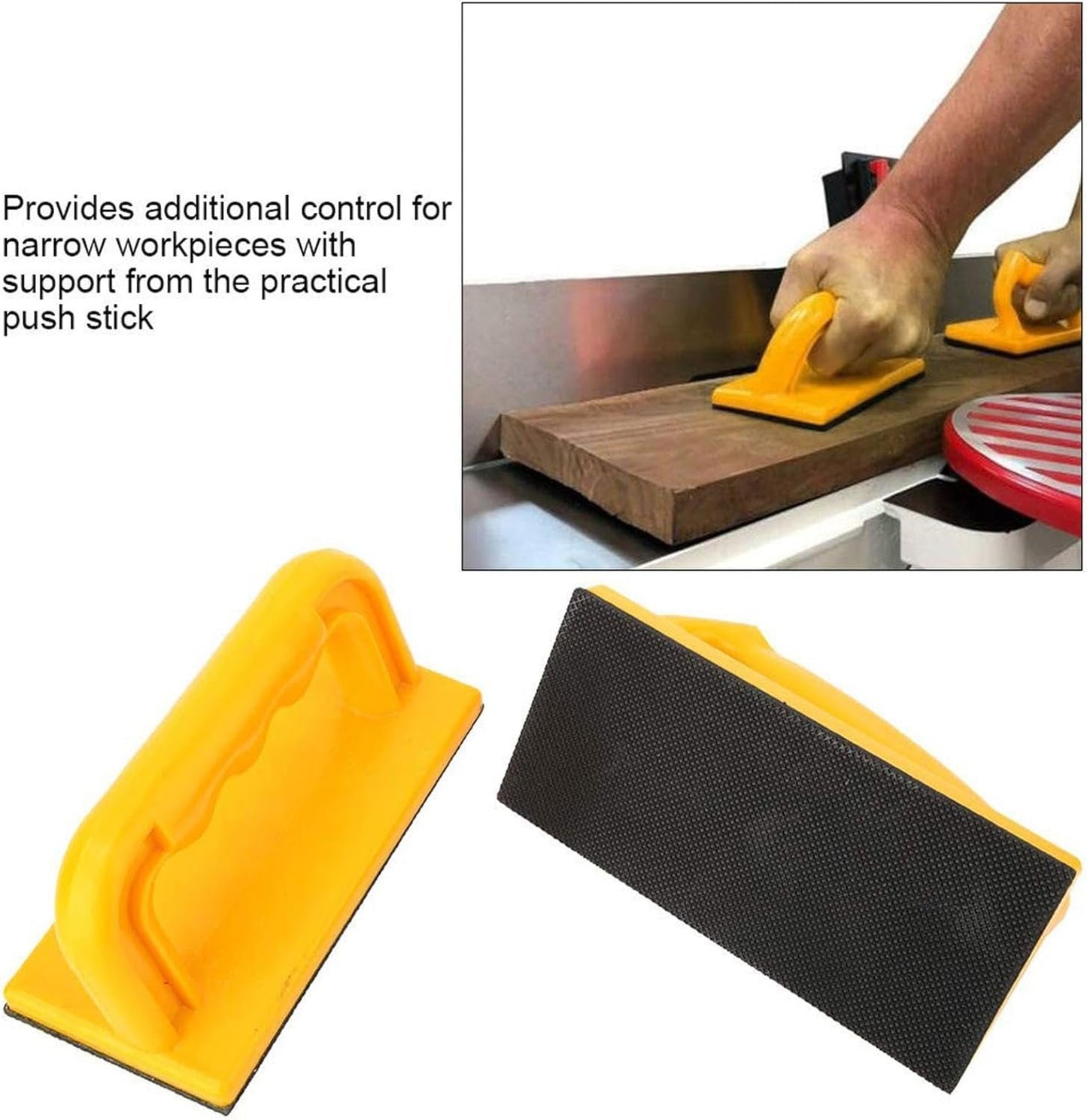 Push Block for Table Saws | Safety Ergonomic Push Stick Woodworking Push Block | Reduce Kickback Non-Slip WoodWorking Tools Safety Accessories for Table Saw