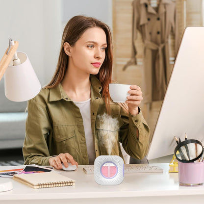 Automatic Aromatherapy Diffuser, Scent Air Machine, Freshening Freshener, Ultrasonic Aromatherapy Tool, Compact 3.94x3.94x1.18 inches for Car, Pet, Living Room, Bathroom