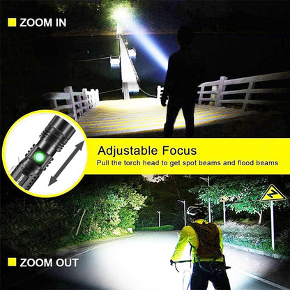 Rechargeable Flashlight [2 Pack], Wowlite Tactical Flashlight with Clip - High Lumens, 4 Light Modes, Water Resistant, Zoomable, Pocket-Sized LED Flashlight for Emergency Camping Hiking