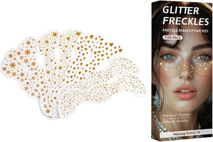 Face Glitter Stickers, Festival Glitter Jewels, Makeup Face Jewels, Temporary Glitter Patches, Waterproof Face Stickers, Festival Face Accessories, Concert Glitter Makeup, Stick-On Face Jewels,