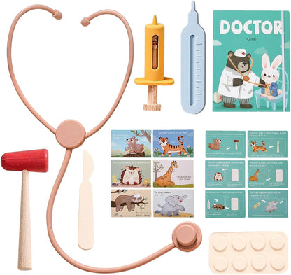 Kids Doctor Play Set, Pretend Doctor Kit For , 36-Piece Role Play Equipment, Simulation Stethoscope Toy For Classroom And Educational Fun, 7.36x9.76 Inches