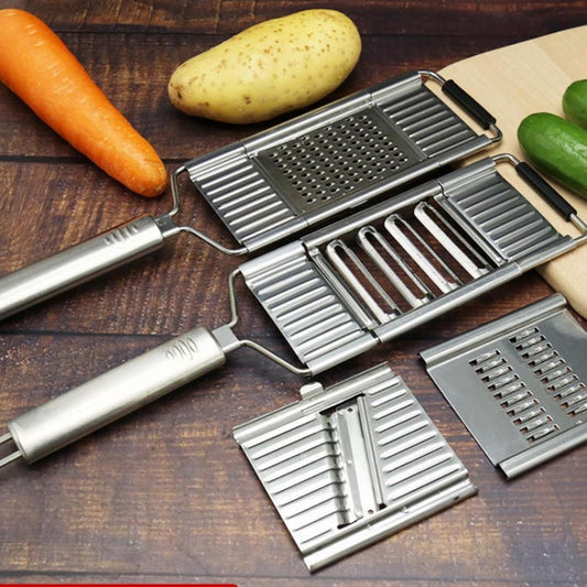 TOBILE Peeler 4 in 1 Vegetable Slicer Shredder Grater Cutter Manual Fruit Carrot Potato Grater with Handle Multipurpose Household Kitchen Tool