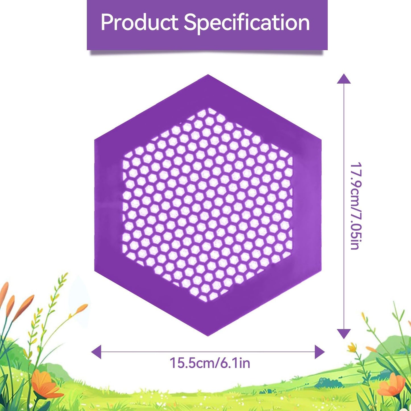 Proxima Direct 1 Pack Large Floating Bee Island for Driking Floatable Bee Waterer Bee Feeder with Beehive Design, Floating Watering Station for Feeding for Outdoor Garden (Purple)