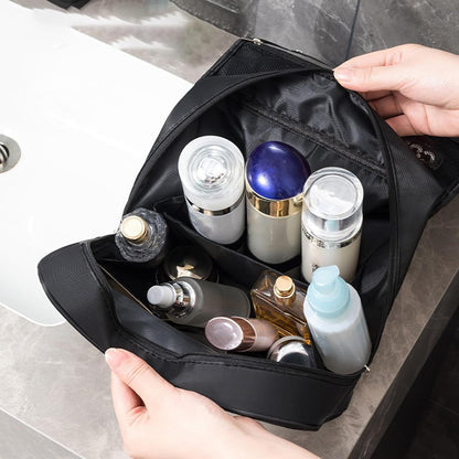 Portable Travel Toiletry Bag, Waterproof Makeup Organizer, Compartmented Storage, Lightweight Design, Multiple Pockets, Crafted from Polyester Material, 9.45x4.53x7.87in/9.45x4.53x17.72in