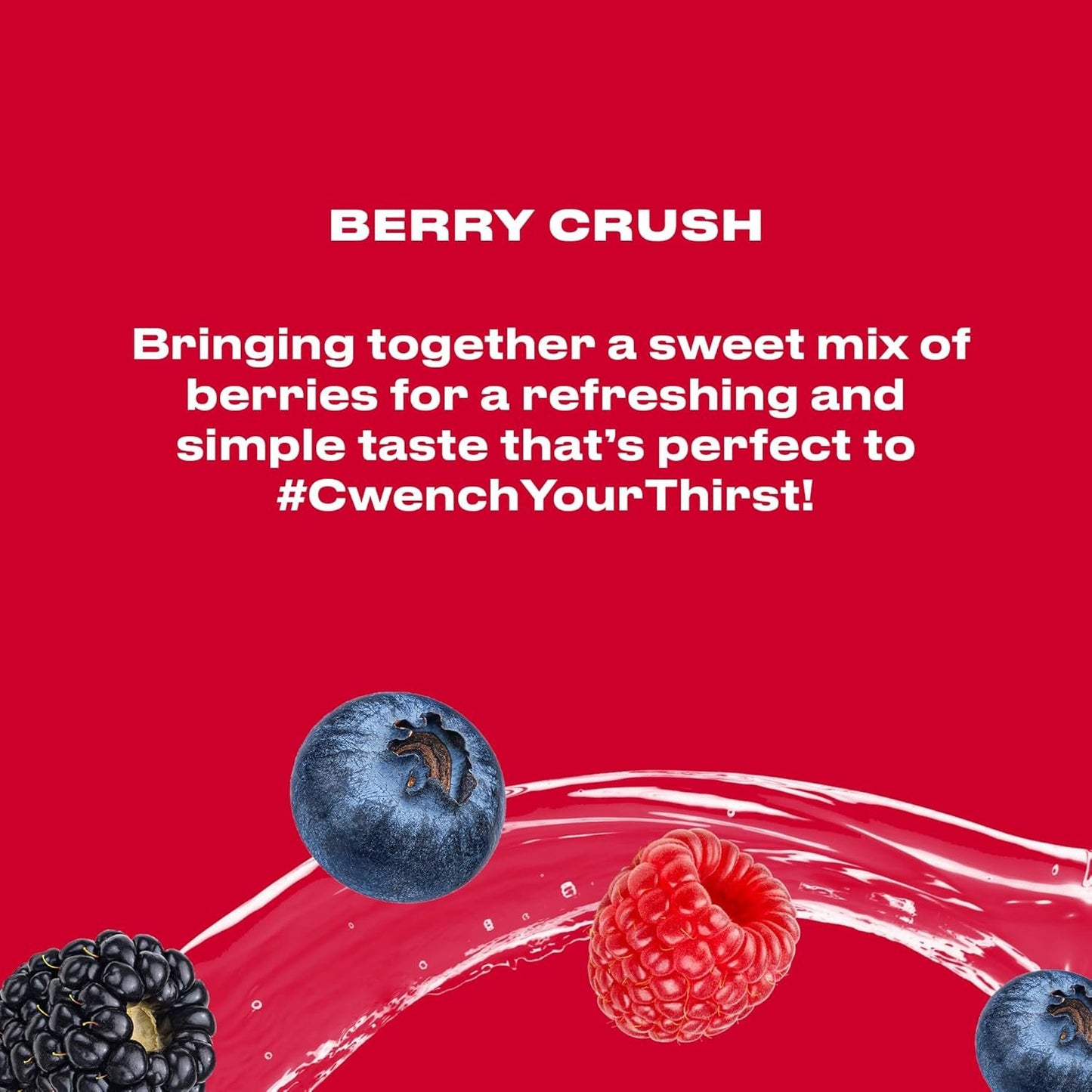 Cwench Hydration Electrolytes Mix with Magnesium, Berry Crush No Sugar Keto Drink Mix, Water Enhancer Powder with Celtic Salt, 45 Servings, 315g