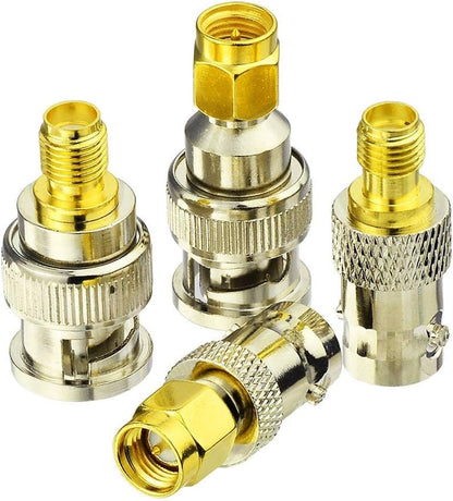 Eightwood SMA Adapter Antenna Kit SMA to BNC Adapter 4 Type for Handheld Radio PC LAN USB Raspberry Pi TYT Icom Wi-Fi Antenna
