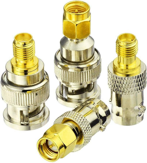 Eightwood SMA Adapter Antenna Kit SMA to BNC Adapter 4 Type for Handheld Radio PC LAN USB Raspberry Pi TYT Icom Wi-Fi Antenna