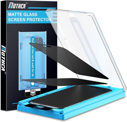 Mothca 2 Pack Matte Privacy Screen Protector for iPhone 16 Pro, Anti Spy Anti Glare Full Coverage Tempered Glass Film Anti-Fingerprint, 6.3 inch