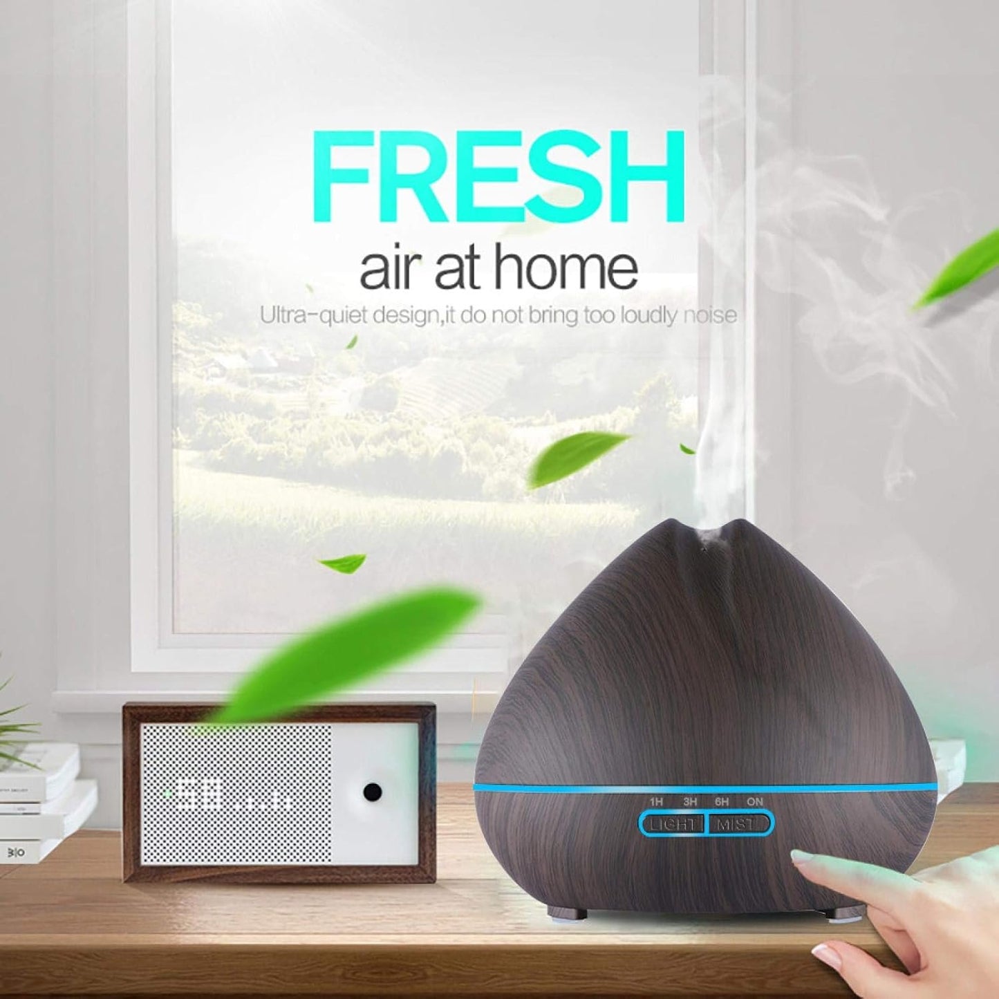 Aroma Diffuser Ultrasonic Air Humidifier with Remote Control 7 Colors Led Lights for Home
