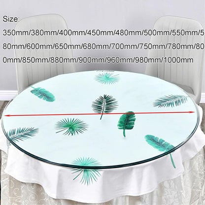 Tempered Glass Dining Tavolo, Round Crystal Tabletop, Clear Glass Dining Table for Home, 35 cm to 100 cm Sizes, Modern Glass Furniture for Dining Room