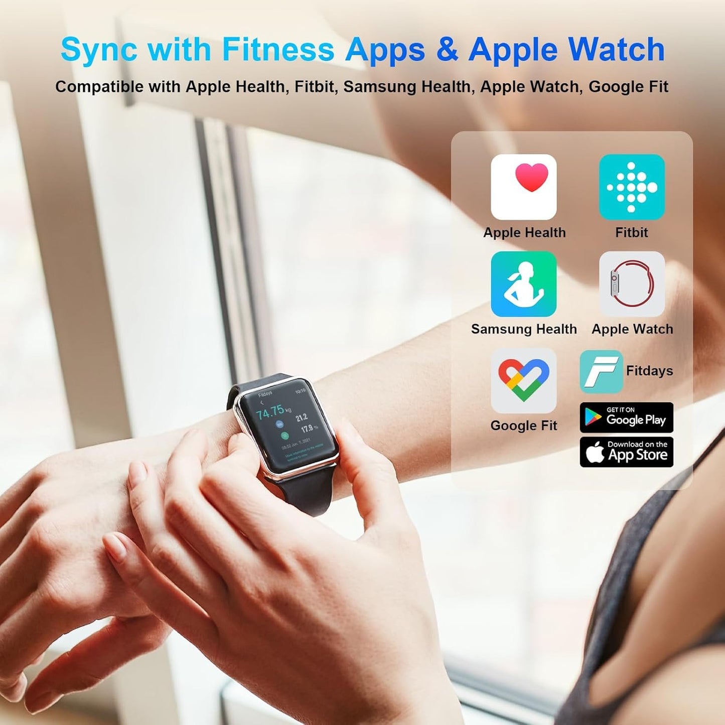 Healthkeep Personenwaage, angeschlossen, Bluetooth, mit 2 VA-Bildschirmen und ITO-Beschichtungstechnologie, 16 Körperdaten mit Herzfrequenz, App, für Android und iOS 180 kg/400 lb, silberfarben