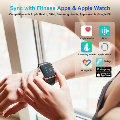 Healthkeep Personenwaage, angeschlossen, Bluetooth, mit 2 VA-Bildschirmen und ITO-Beschichtungstechnologie, 16 Körperdaten mit Herzfrequenz, App, für Android und iOS 180 kg/400 lb, silberfarben