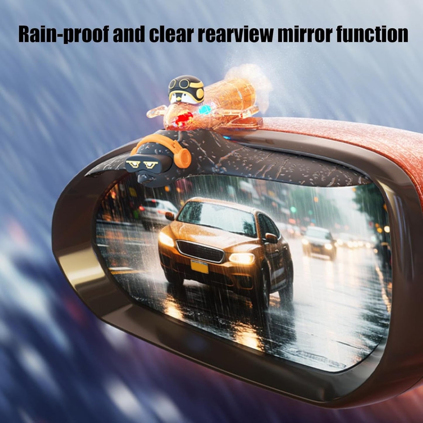 Rearview Specchio Decor, Vehicle Reflector Lighting, 1.77x6.5 Inches Weatherproof & Broad Compatibility, Automotive Outdoor for Trucks Road Trips and Unique Visual Effects