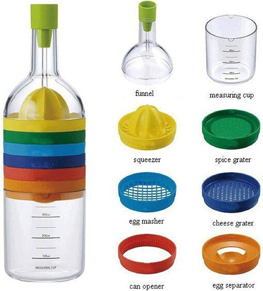 Itian 8 in 1 Kitchen Utensils, Multipurpose Function Bottle Kitchen Tool