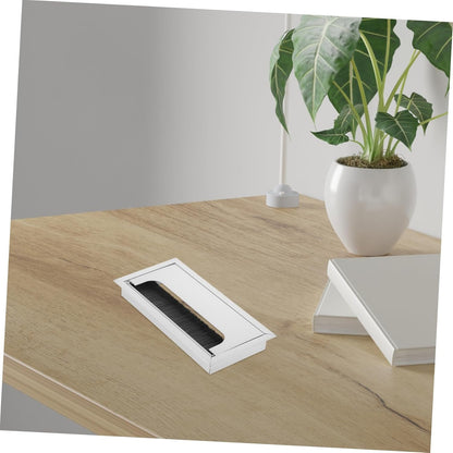 HOMSFOU Grommet Aluminum Alloy Desk Wire Hole Cover Stylish Cable Organizer for Efficient Cord Management Reducing Desk Clutter and Enhancing Workspace Productivity