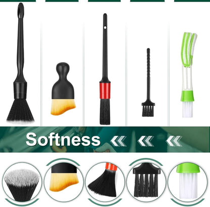 Car Detailing Brushes Duster Cleaning Kits, Soft Hair Dashboard Air Vent Crevice Dusting Detail Cleaner Interior Accessories Tools for Decoration,Automotive,Truck,SUV,RV