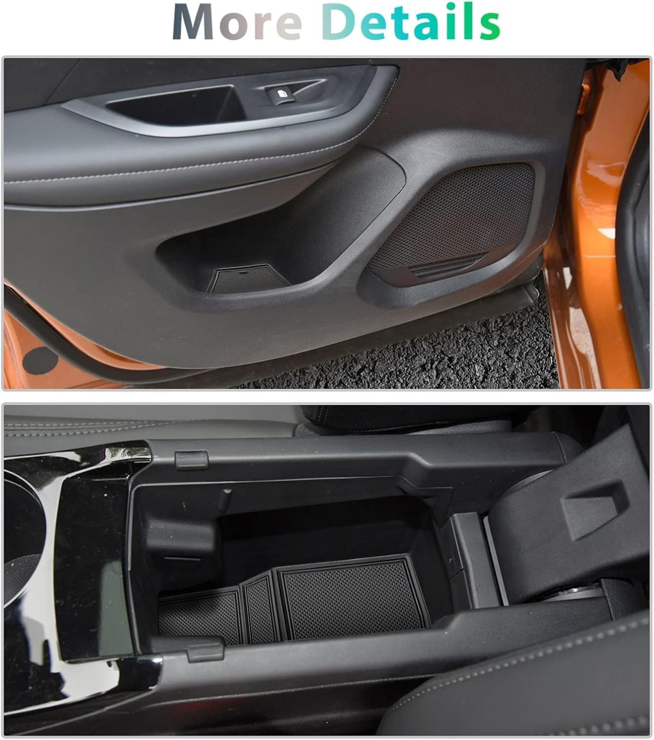 GAFAT Peugeot 2008 e-2008 2020-2024 2025 Non-Slip Floor Mats, Peugeot and 2008 2023 Rubber Floor Mats for Armrest, Cup Holder, Groove Door, Peugeot 2008 Accessories (Black)