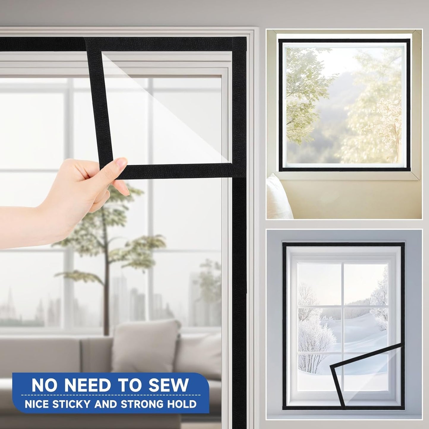 3/4 inch*32.8 ft Hook and Loop Tape Roll, Self-Adhesive Strips Double Sided Tape Heavy Duty Industrial Strength Sticky Fastener for Home, Office, Classroom and Tool Organization