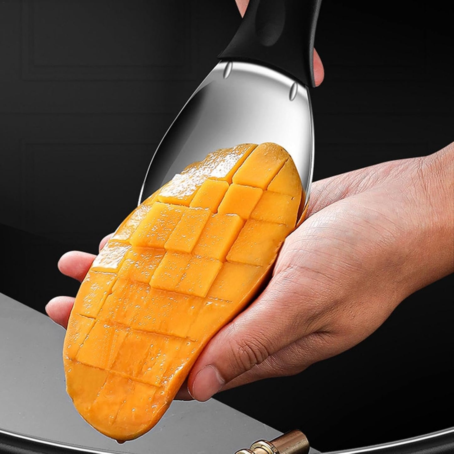 Cutting Mango Tool - Dragon Fruit Prep Tool | Stainless Steel Mango Slicer Remover Tool | Mango Cutting Tools | Remover Avocado Spoon Mango
