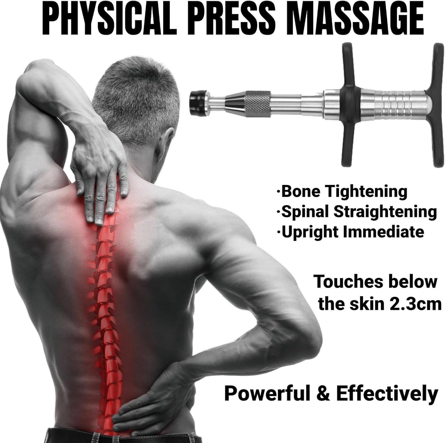 DHASUWT Chiropractic Adjusting Tool, 80-280N Adjustments Manual Spine Chiropractic Correction Tool, Professional Massage Equipment for Face and Spine Relax, Chiropractor Tool Relief Neck Back Pain