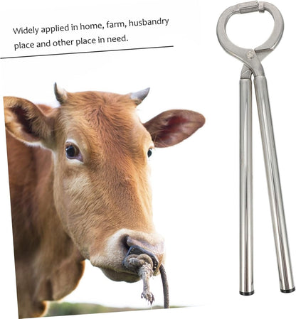 SHINEOFI 1Pc Cattle Nose Ring Pliers Durable Farm Animal Tool Ergonomic Design Safe for Livestock Rustless Wear Resistant Essential Farm Accessory
