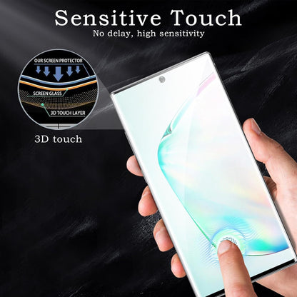 Screen Protector for Samsung Galaxy Note 10 Plus, 3D Tempered Glass Film, Ultra HD 9H Hardness Case Friendly Anti Scratch Bubble Free Ultra Resistant Oil-Resistant Shatter Protection, 2-Pack