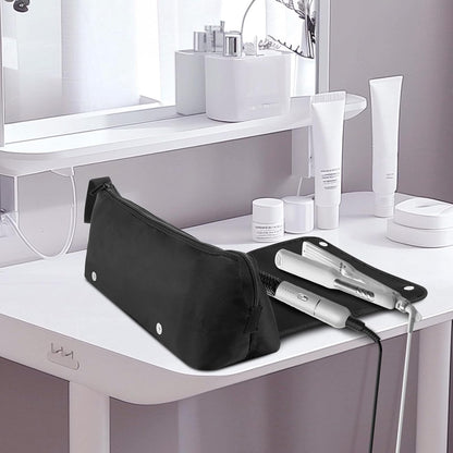 Large Travel Bag for Hot Hair Tools Heat Resistant Curling Iron Hair Straightener 2 in 1 Hair Tool Bag Travel Organizer