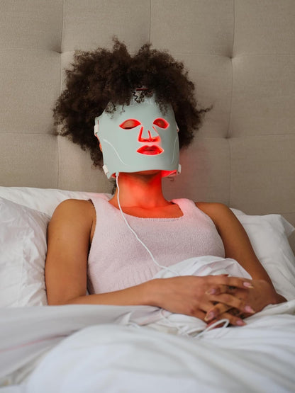Kala Red Light Face Mask | Promotes Healthier, Younger-Looking Skin | Reduces Fine Lines & Wrinkles | Multi Wavelength Technology (Red/NIR/Blue) | Touch-Sensitive Switch