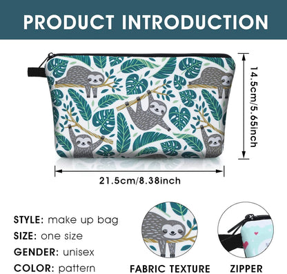 Sibba Makeup Bag Small Organizer Toiletry Cosmetics Black Mini Nylon Sunflower Make Up Pouch Zipper Back to School Accessories Teenagers Women Travel Lazy Green Bags, green, Bag Organizer