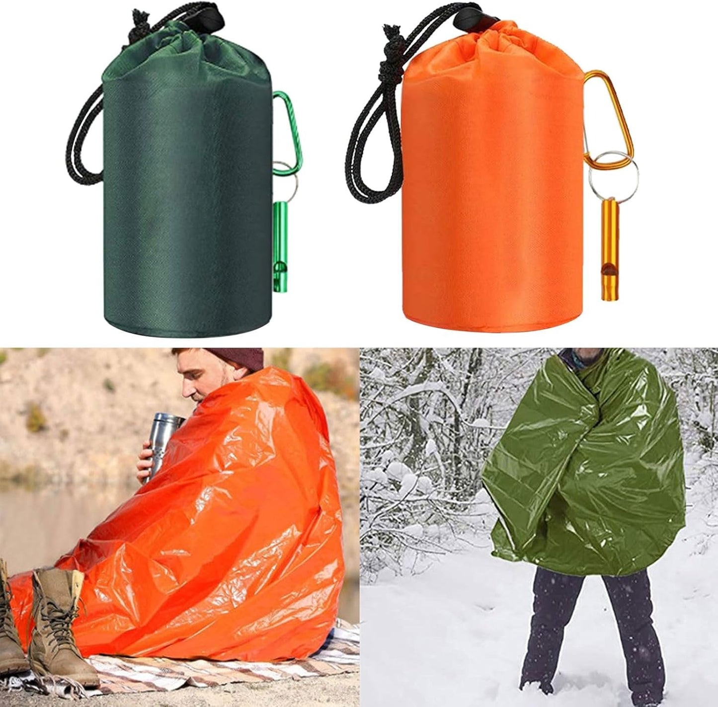 NSDSW Lightweight Emergencies Sleepings Bag Outdoor Sleep Survivals Shelter Tent for Outdoor Camping Hikings Survivals Tool