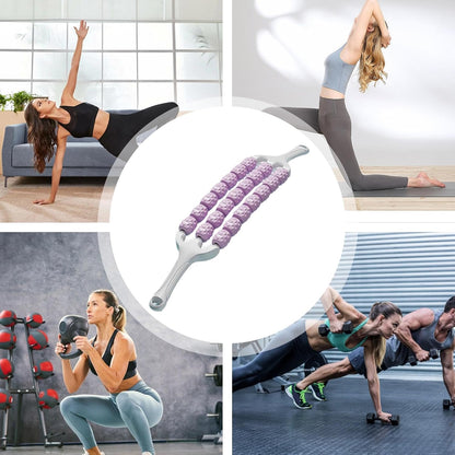 Massage Stick - Muscle Roller Stick for Legs - Relief Exercise Massager Tool Handheld Trigger Points Health Care for Athletes, Leg Cramps & Joints Recovery
