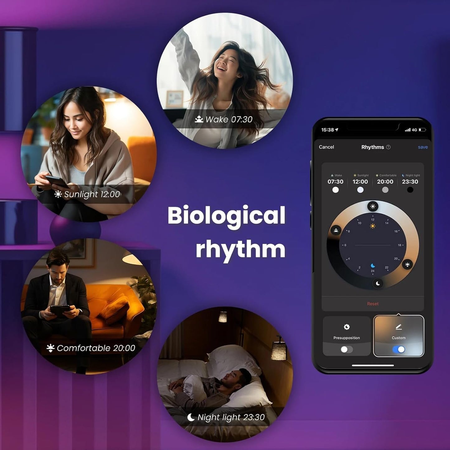 A19 Smart LED Bulbs 2-Pack, E27 800LM (60W Equivalent) RGBCW Wi-Fi & Bluetooth LED Bulbs, No Hub, Alexa & Google Compatible, App Control & Scheduling