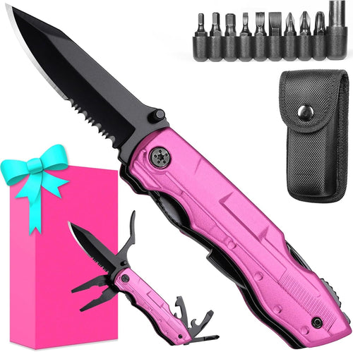 Gifts for Women Wife Mom Girlfriend Her - Mothers Day Gifts from Daughter Son, Stocking Stuffers for Women, Anniversary Birthday Gift - Christmas Pin-k Multitool
