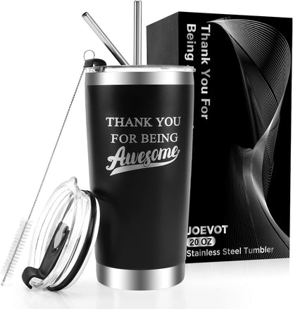 Thank You Gifts for Men,Women Thank You for Being Awesome Mug Tumbler, Appreciation Gift Teacher, Inspirational Birthday Gifts for Friends, Men, Dad, Husband, Coworker-Stainless Steel Tumbler 20 Oz
