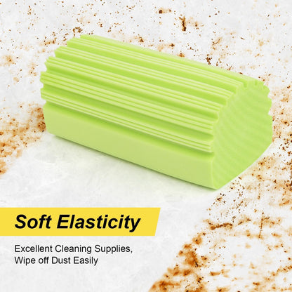Dusting Sponge Damp Duster for Cleaning - 4 Packs Dust Sponge with Ridges Cleaning Tools, Reusable Duster Sponge Cleaning Supplies, Washable Wet Damp Duster Sponge Household for Kitchen, Bathroom