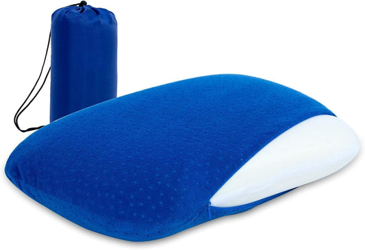 YOUMAKO Travel & Camping Lightweight Pillow - Memory Foam Travel Pillow for Adults Kids Outdoor Backpacking Hiking Gear with Travel Storage Bag