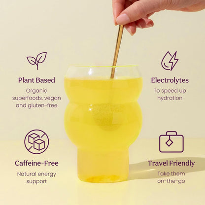 Blume SuperBelly Gut Health Hydration Packets, Made in Canada, Sugar-Free, with Prebiotics, Probiotics, Apple Cider Vinegar, and Electrolytes, Lemon Ginger, 15 Sticks