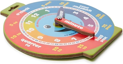 Morgan's Direct Early Learning Education Clock Moveable Hands Smiley Face Magnetic. - Easy to use and to Learn for Young Children as Well as Durable and Portable.