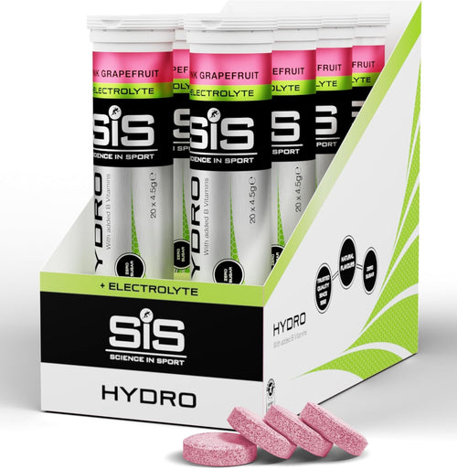 Science In Sport Hydro Electrolyte Tablets - Sugar Free Hydration Tablets, Essential Electrolytes to Reduce Fatigue & Aid Rehydration, Gluten Free, Pink Grapefruit Flavour, 160 Servings, 8 Pack