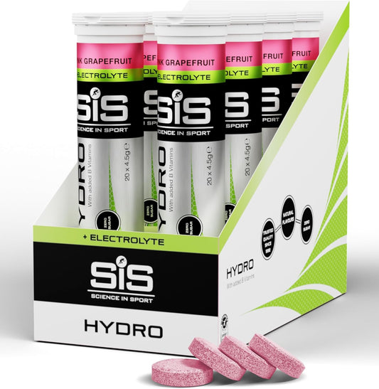Science In Sport Hydro Electrolyte Tablets - Sugar Free Hydration Tablets, Essential Electrolytes to Reduce Fatigue & Aid Rehydration, Gluten Free, Pink Grapefruit Flavour, 160 Servings, 8 Pack