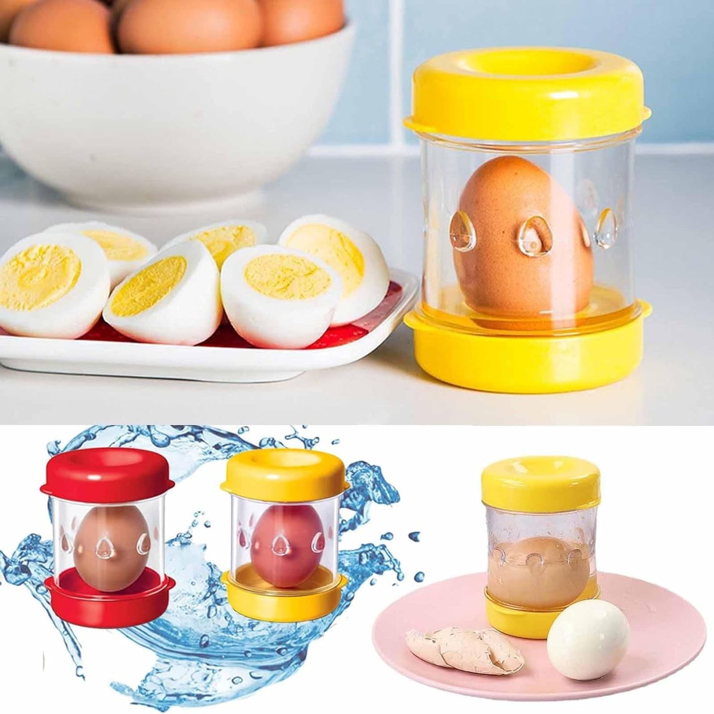 2pcs Boiled Egg Peeler Manually Boiled Egg Peeler, Egg Cracking Tool, Kitchen Gadgets Tools Egg Peeler