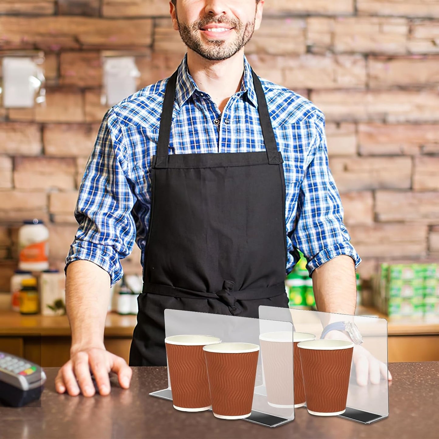 TOVINANNA Acrylic Shelf Dividers for Closet Organization: 6 Pack Tall Clear Shelves Separators for Clothing Adjustable Multi-function Divider