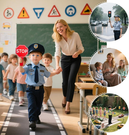 Stop and Go Sign, Traffic Control Paddle, Double-Sided Warning Board, Waterproof with Handle, 10-Pack, Safety Tool for Parking, School Zones, Kids Activities and More