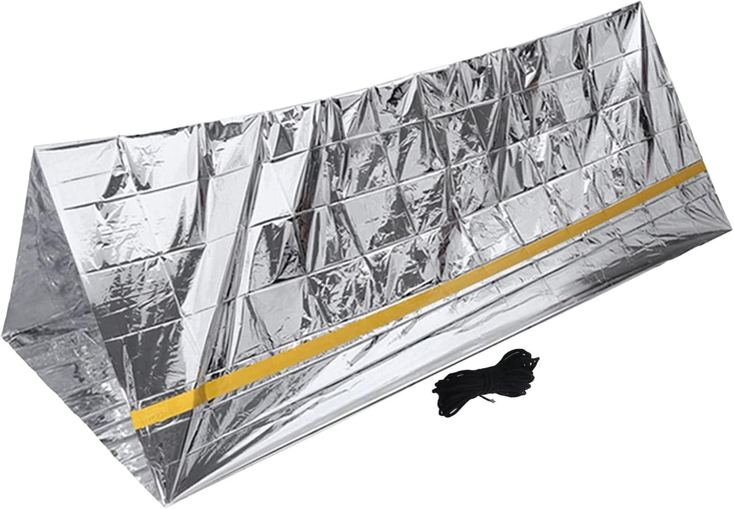 Easy to Install Emergency Blanket Tent, Portable Thermal Survival Shelter for Running Camping, Compact Reusable Tent