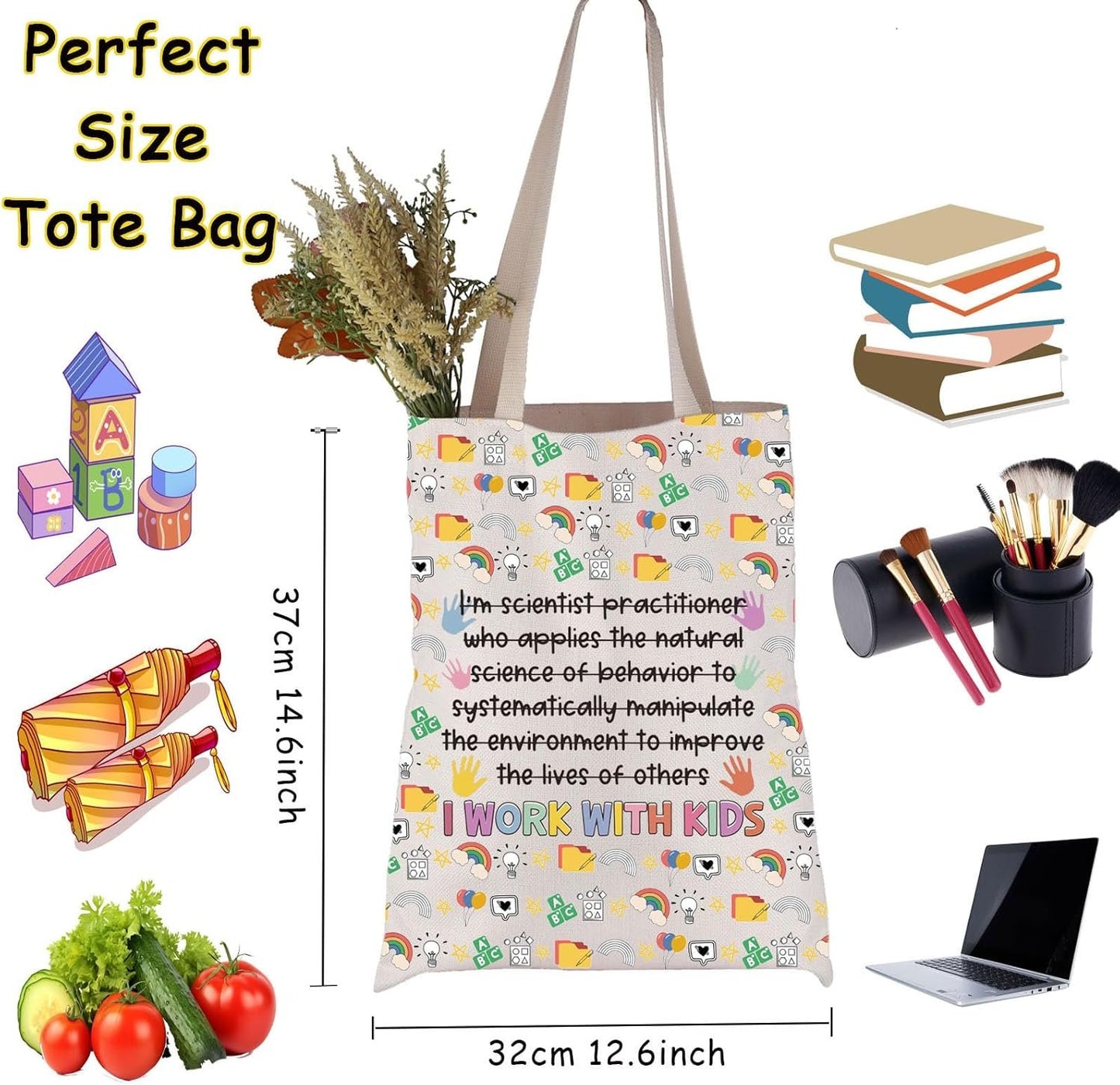 RBT Registered Behavior Tech Work With Kids Tote Bag School Autism Clinic SPED Para Gift