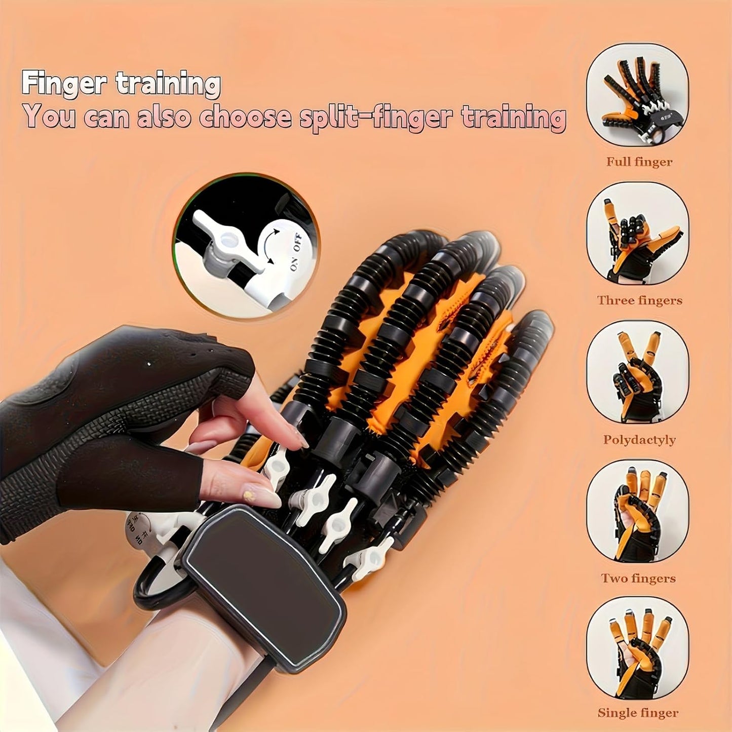 XGXHIN 3 Mode Robotic Hand Rehabilitation Gloves, Physical Therapy Equipment for Stroke Recovery and Finger Training